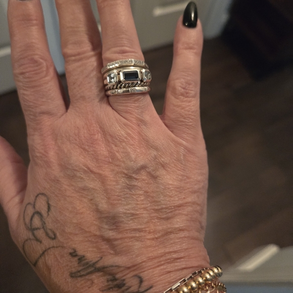 Authentic David Yurman Stax Five Row Ring Size 6 1/2 - Picture 5 of 12